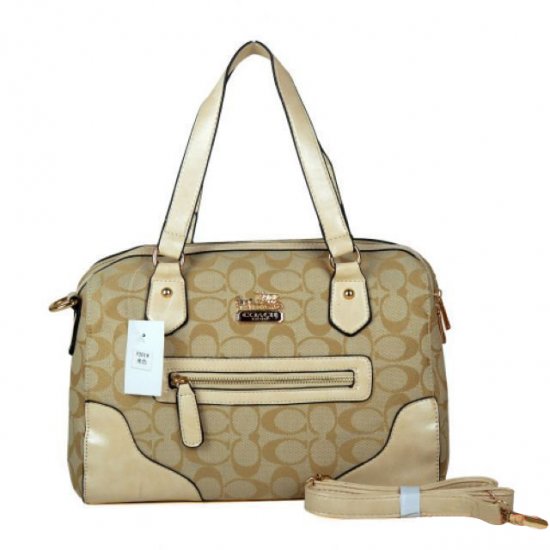 Coach Legacy In Monogram Medium Khaki Totes BZE | Women - Click Image to Close